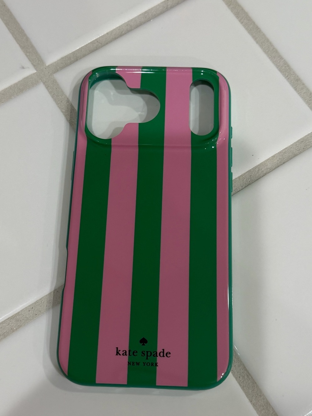 kate spade Green and Pink Vertical Stripe Phone Case